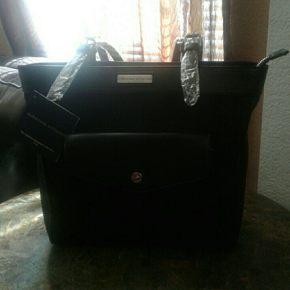 Adrienne Vittadini Black Tote Bag